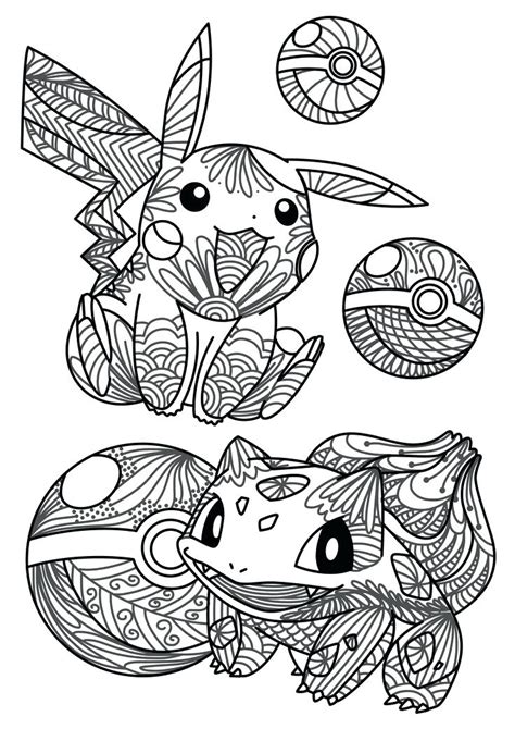 10 Free Printable Pokemon Adult Coloring Pages